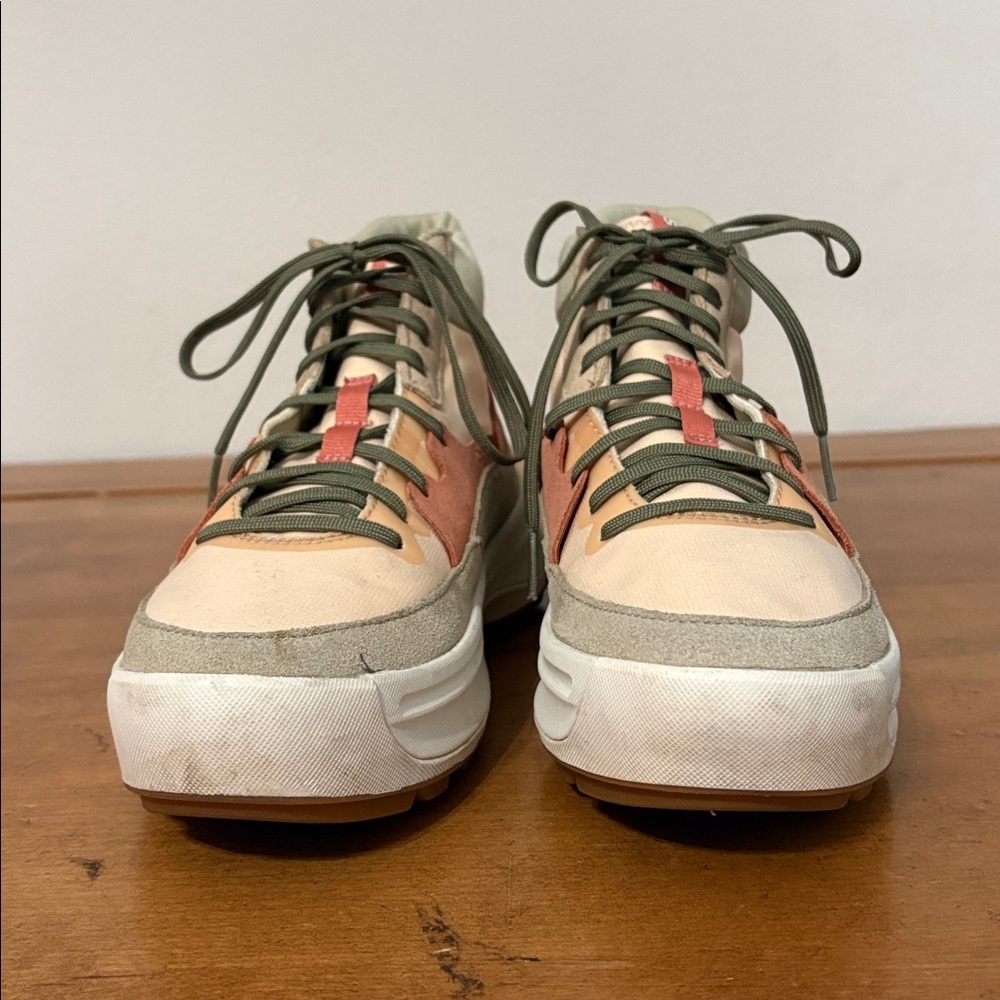 Sorel Ona 503 High-Top Sneakers in Pink, Cream, and Green Size 7.5 - Picture 3 of 16